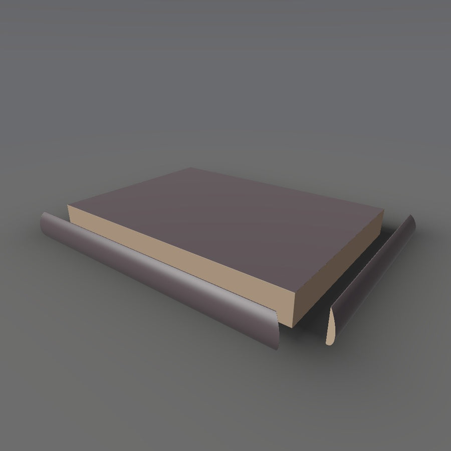 Formica 3245 exploded view - deck, bullnose trim and MDF core