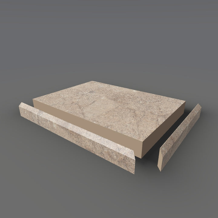 Formica 3456 exploded view - deck, bevel trim and MDF core