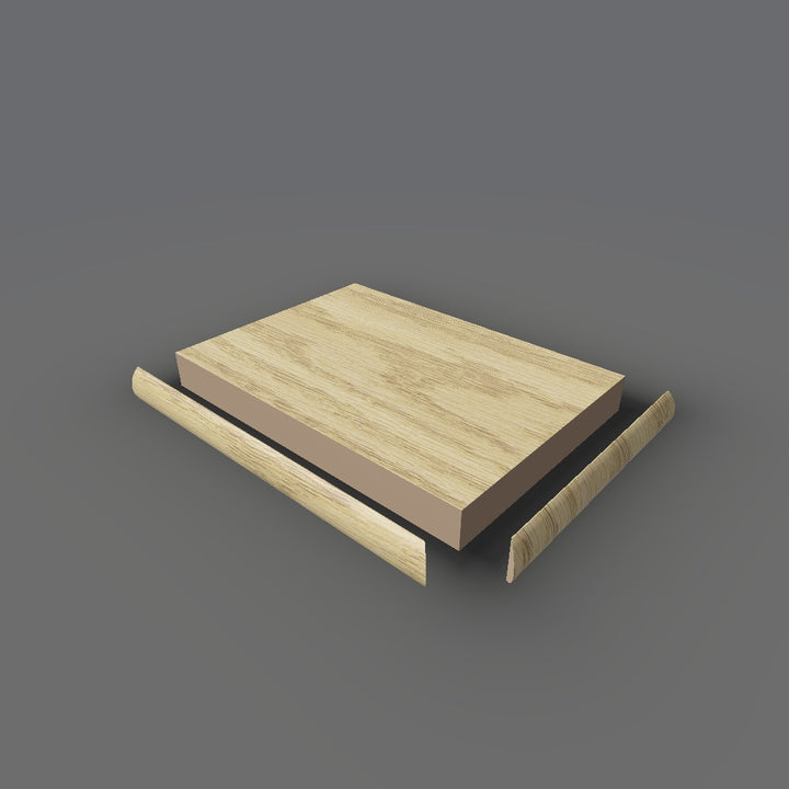 Formica 346 exploded view - deck, bullnose trim and MDF core