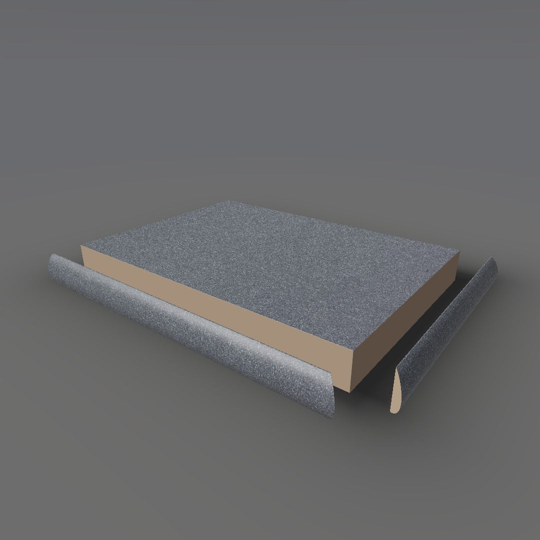 Formica 3505 exploded view - deck, bullnose trim and MDF core