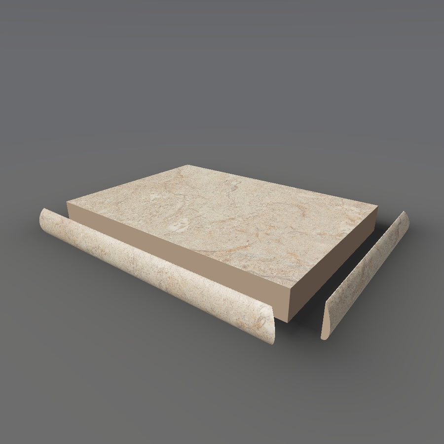Formica 3526 exploded view - deck, bullnose trim and MDF core