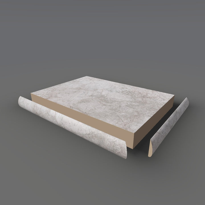 Formica 3702 exploded view - deck, bullnose trim and MDF core