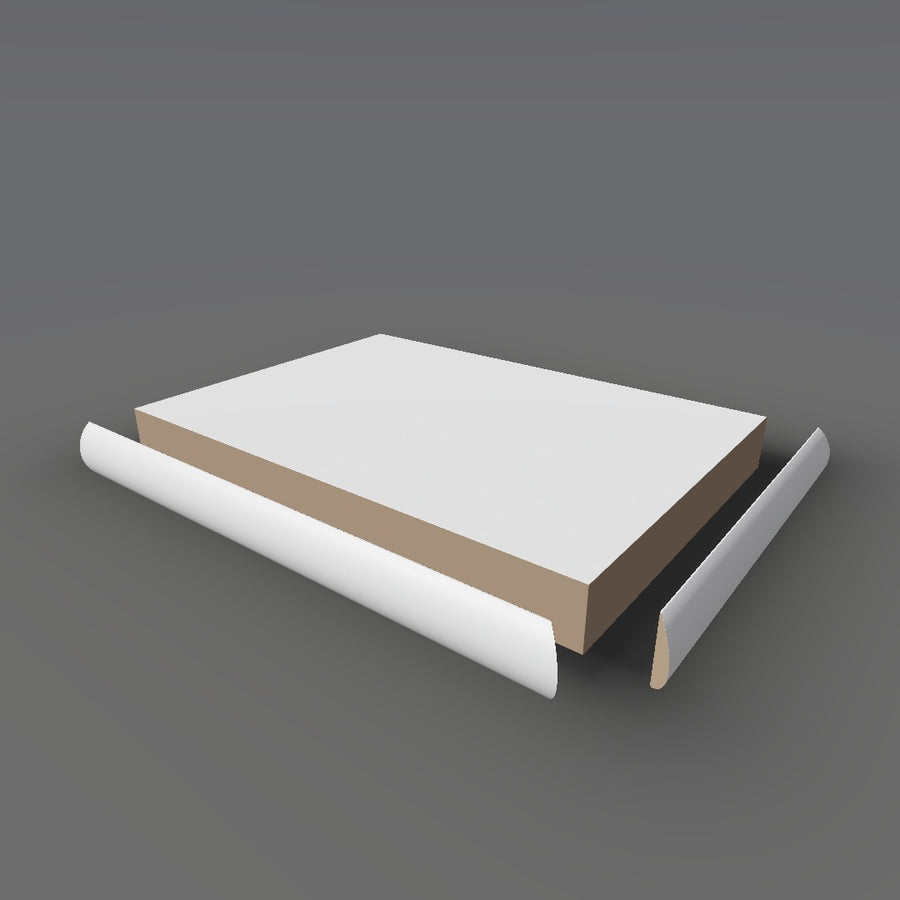 Formica 459 exploded view - deck, bullnose trim and MDF core