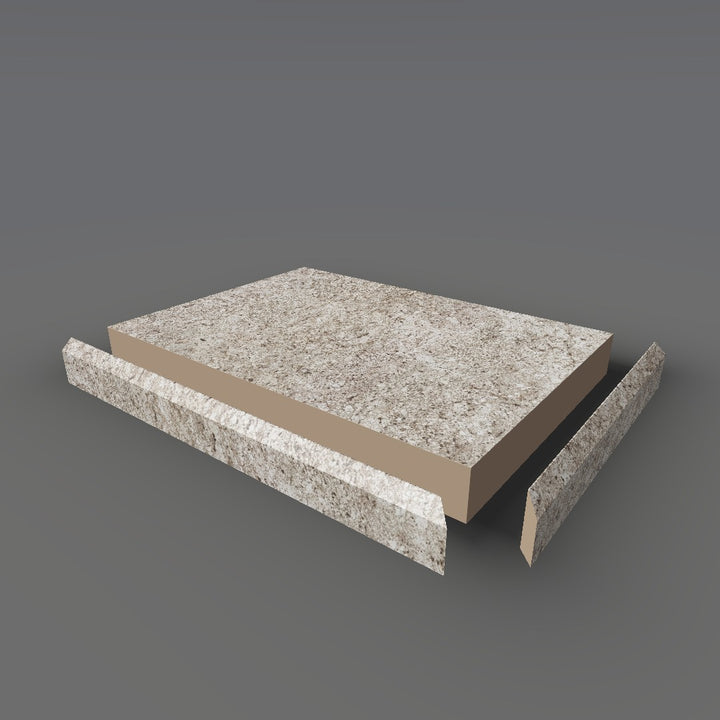 Formica 4835 exploded view - deck, bevel trim and MDF core