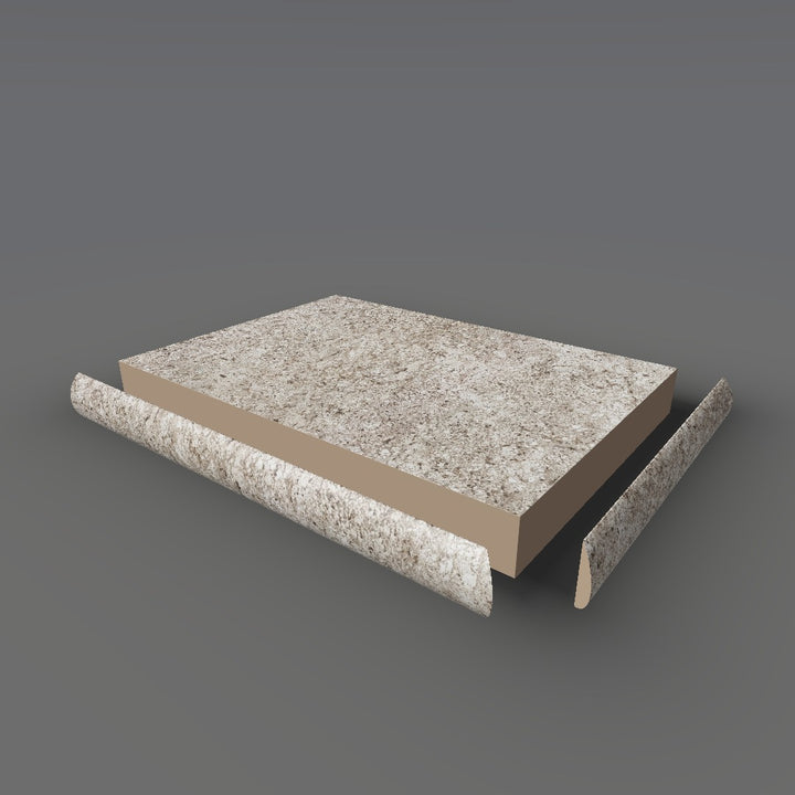 Formica 4835 exploded view - deck, bullnose trim and MDF core