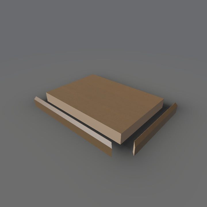 Formica 4925 exploded view - deck, bevel trim and MDF core