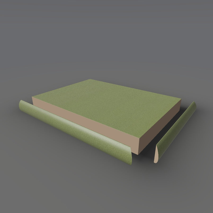 Formica 4974 exploded view - deck, bullnose trim and MDF core