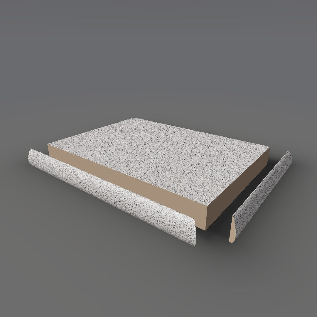 Formica 503 exploded view - deck, bullnose trim and MDF core