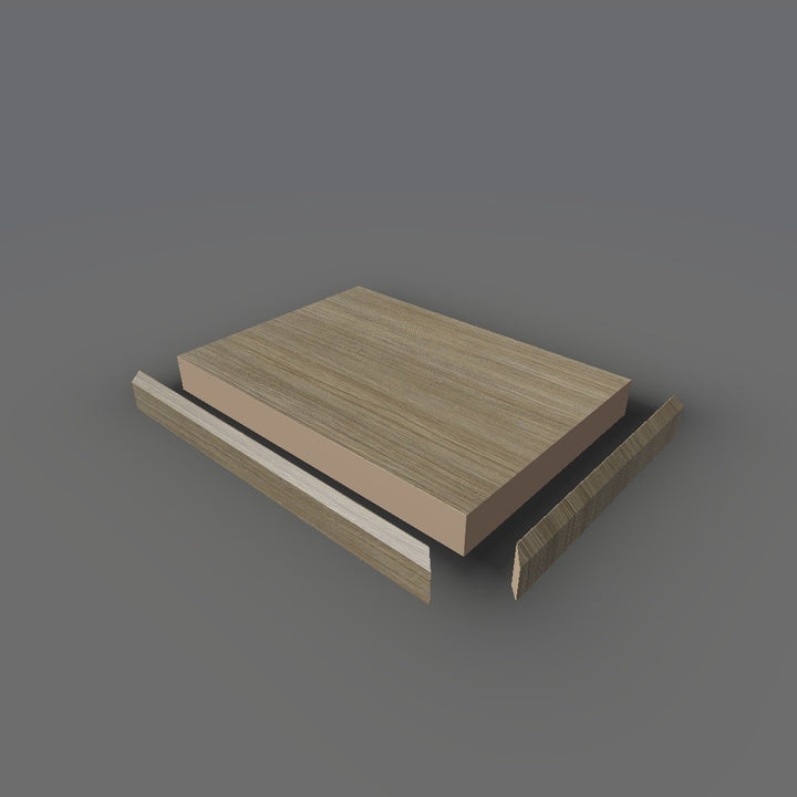 Formica 5483 exploded view - deck, bevel trim and MDF core