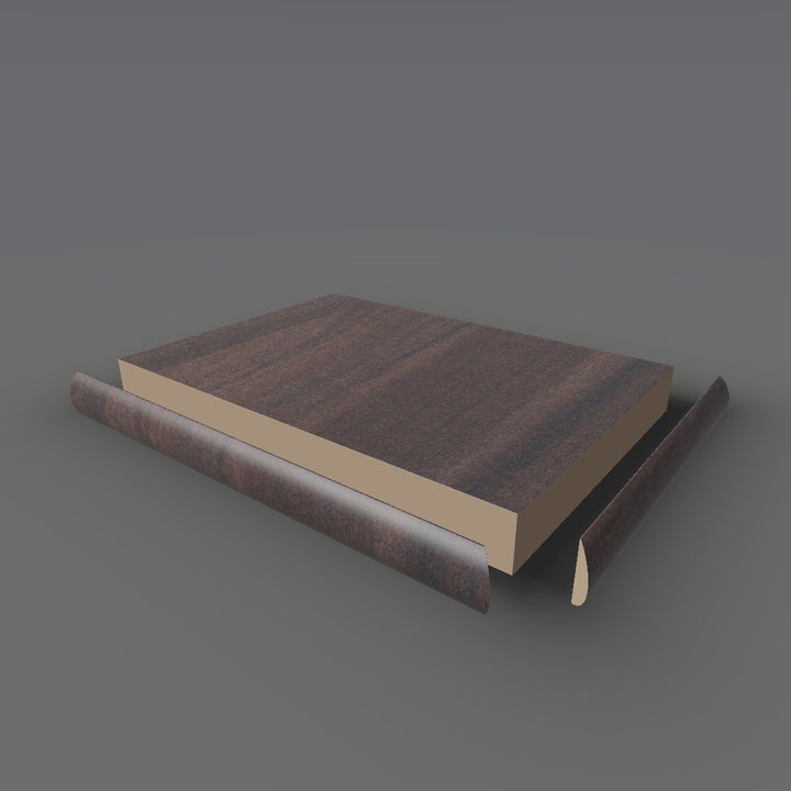 Formica 5489 exploded view - deck, bullnose trim and MDF core