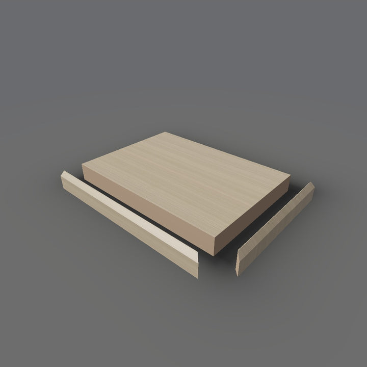 Formica 5785 exploded view - deck, bevel trim and MDF core