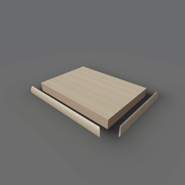 Formica 5785 exploded view - deck, bullnose trim and MDF core