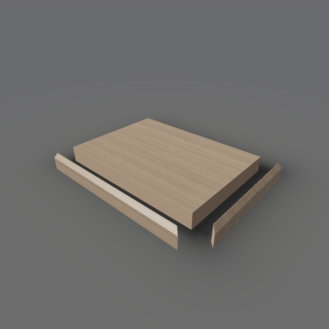 Formica 5786 exploded view - deck, bevel trim and MDF core