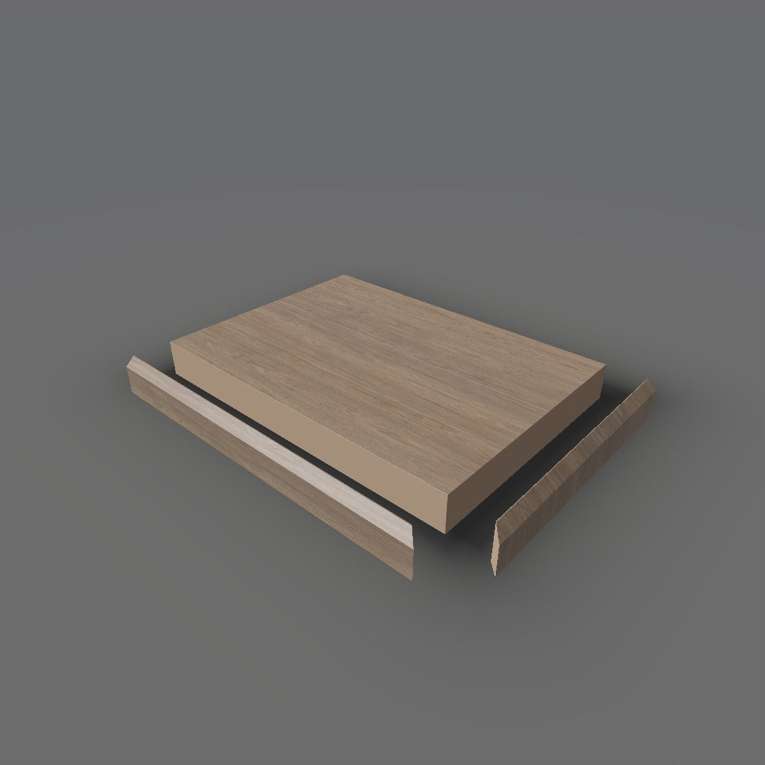 Formica 5788 exploded view - deck, bevel trim and MDF core