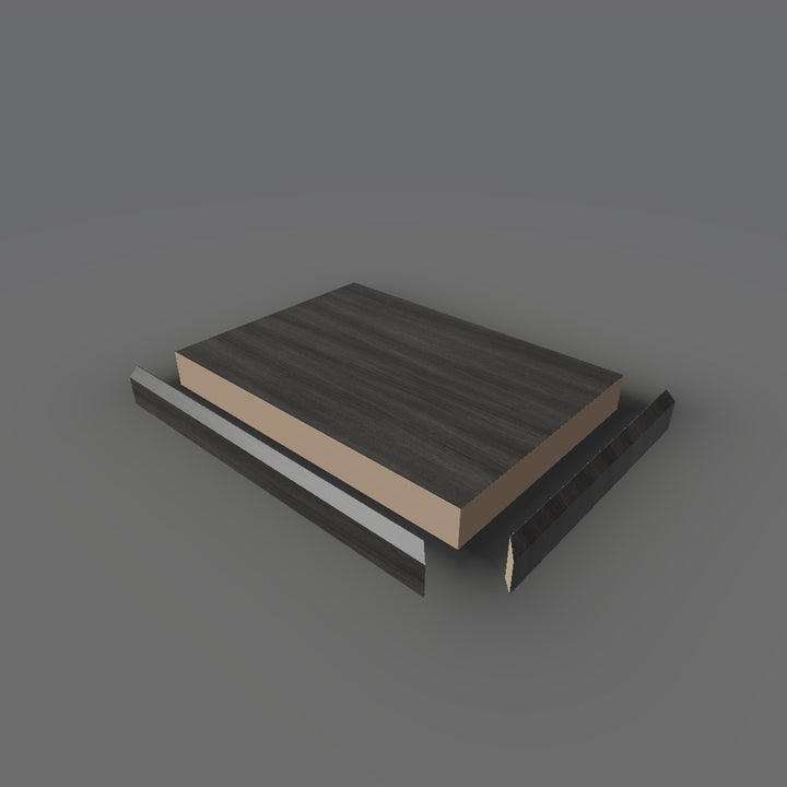 Formica 5792 exploded view - deck, bevel trim and MDF core