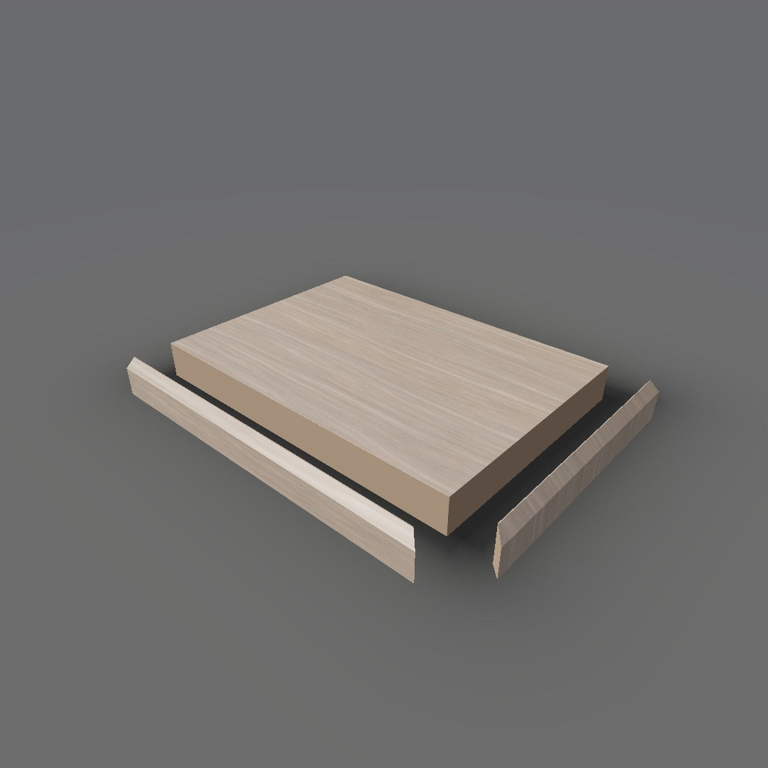 Formica 5793 exploded view - deck, bevel trim and MDF core