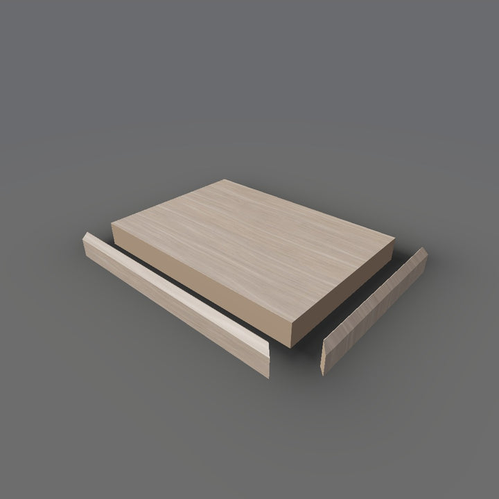 Formica 5793 exploded view - deck, bevel trim and MDF core