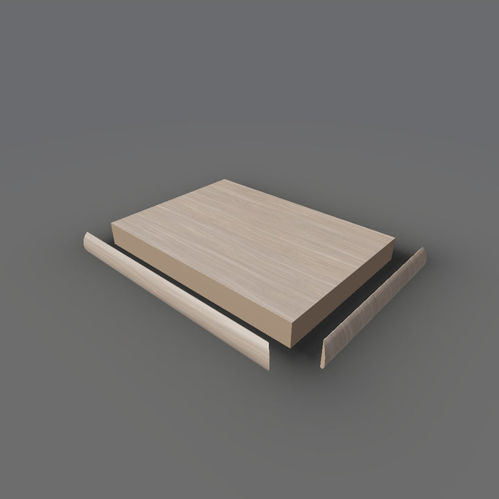 Formica 5793 exploded view - deck, bullnose trim and MDF core