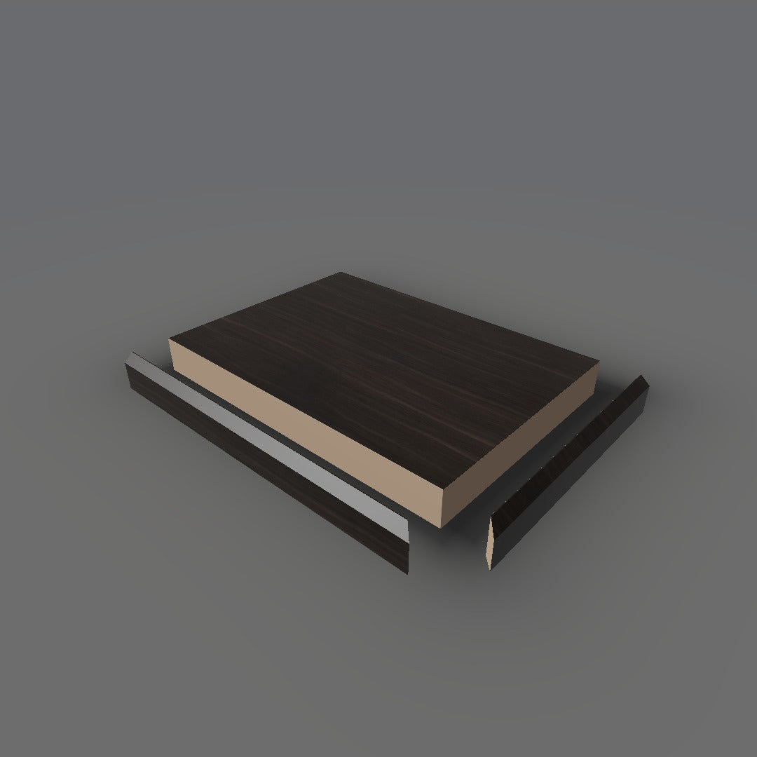 Formica 5796 exploded view - deck, bevel trim and MDF core