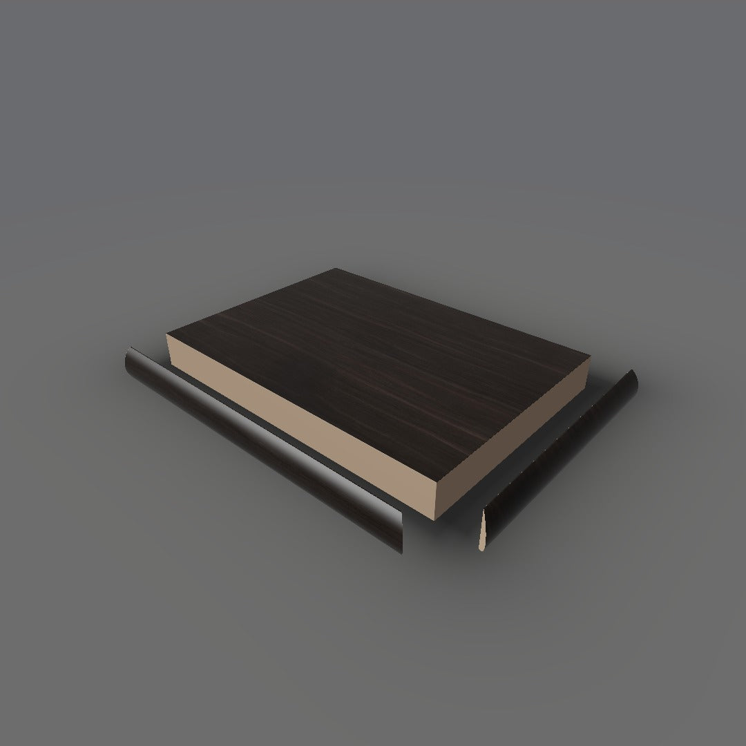 Formica 5796 exploded view - deck, bullnose trim and MDF core