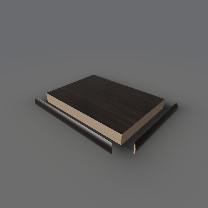 Formica 5796 exploded view - deck, bullnose trim and MDF core