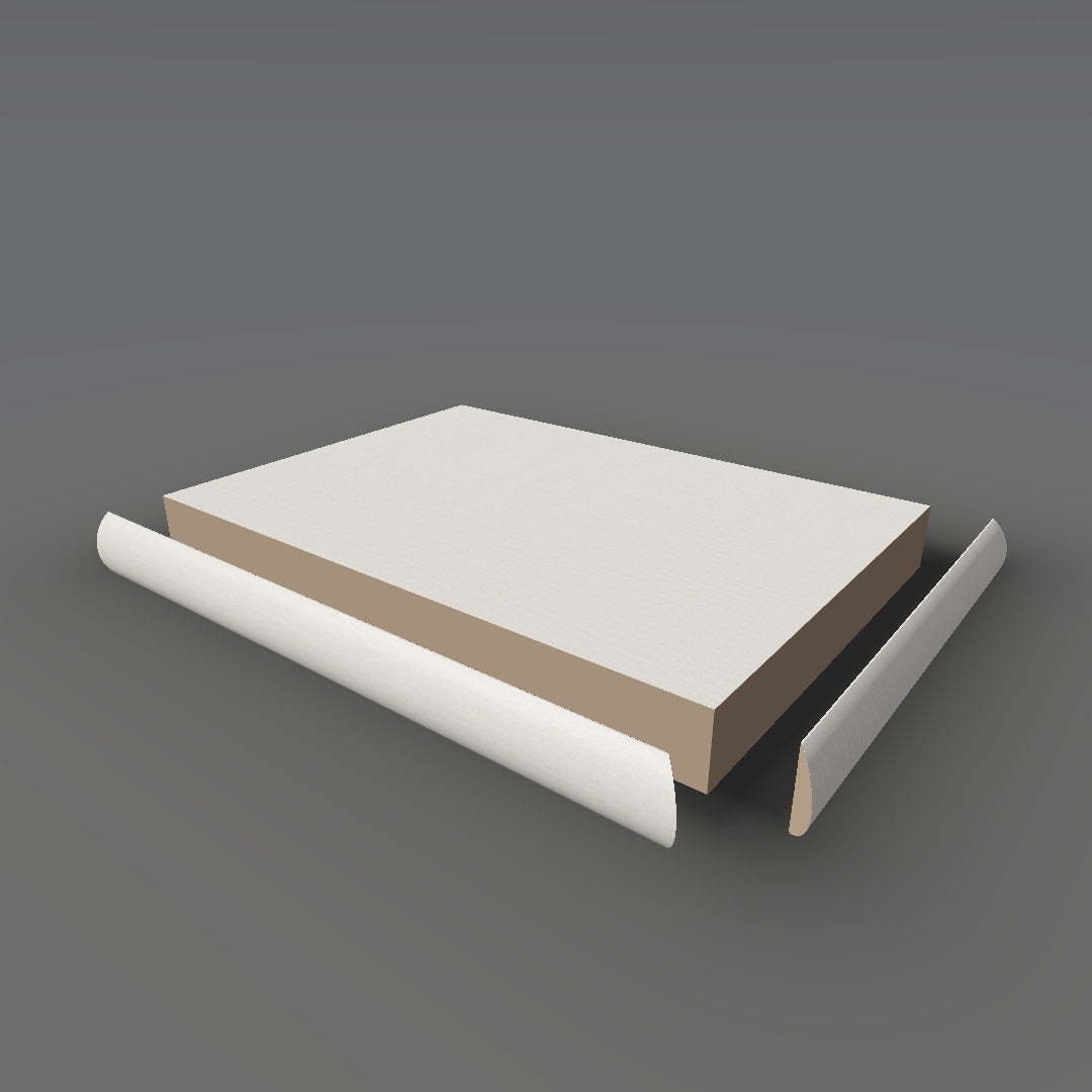 Formica 5875 exploded view - deck, bullnose trim and MDF core