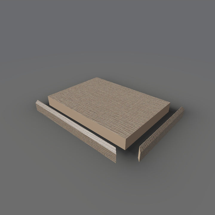 Formica 5880 exploded view - deck, bevel trim and MDF core