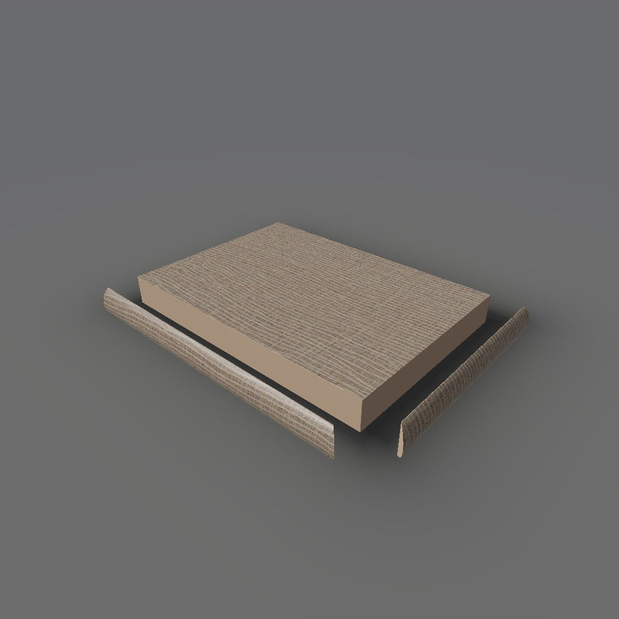 Formica 5880 exploded view - deck, bullnose trim and MDF core
