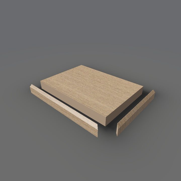 Formica 5883 exploded view - deck, bevel trim and MDF core