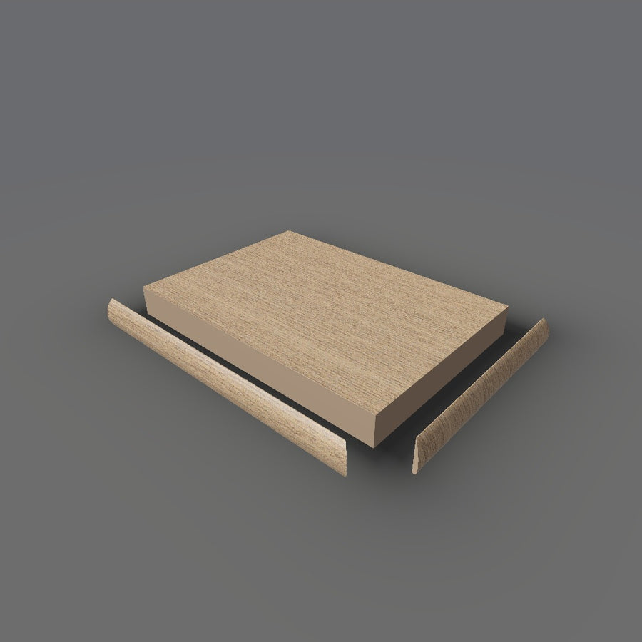 Formica 5883 exploded view - deck, bullnose trim and MDF core
