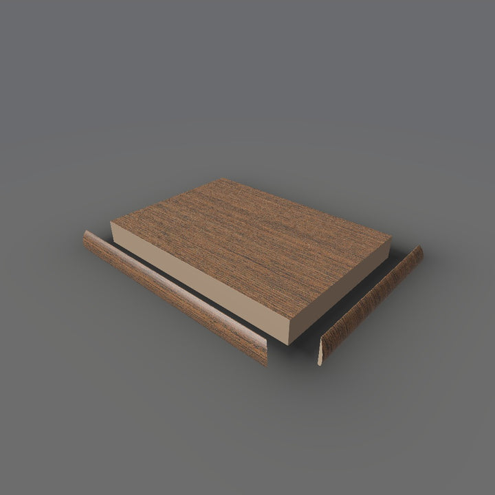 Formica 5884 exploded view - deck, bullnose trim and MDF core