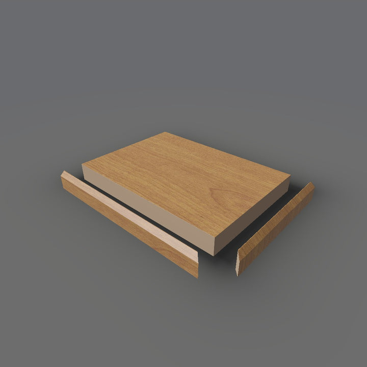 Formica 5904 exploded view - deck, bevel trim and MDF core