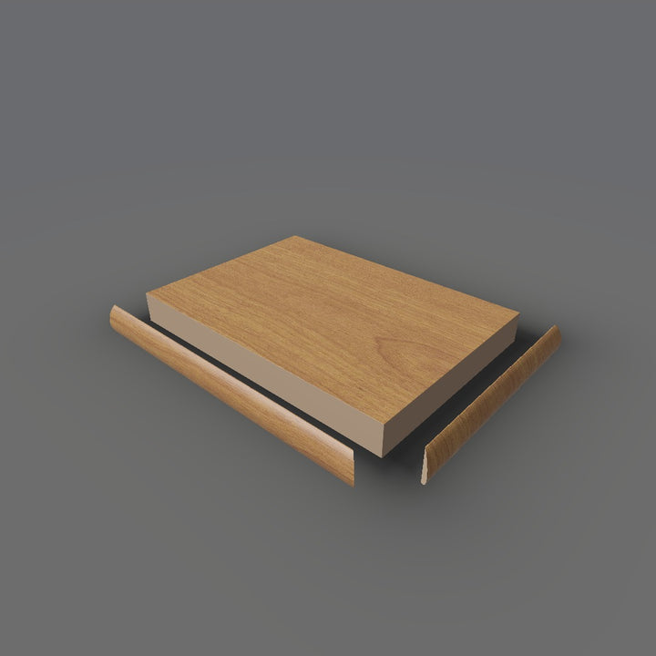 Formica 5904 exploded view - deck, bullnose trim and MDF core