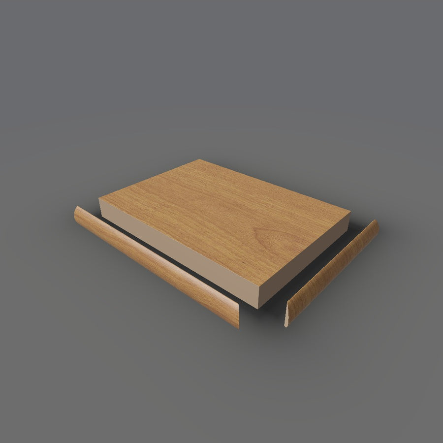 Formica 5904 exploded view - deck, bullnose trim and MDF core