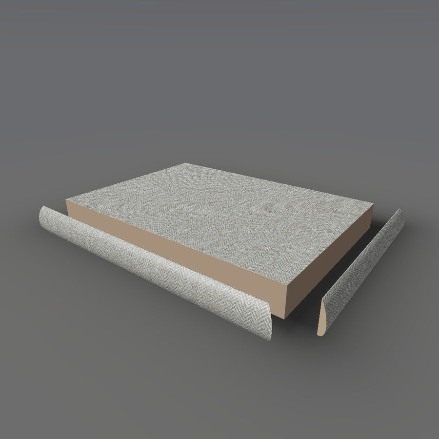 Formica 6125 exploded view - deck, bullnose trim and MDF core