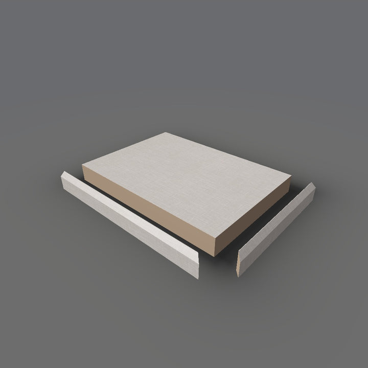 Formica 6127 exploded view - deck, bevel trim and MDF core