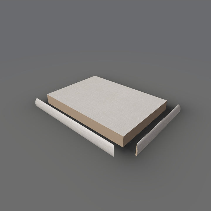 Formica 6127 exploded view - deck, bullnose trim and MDF core