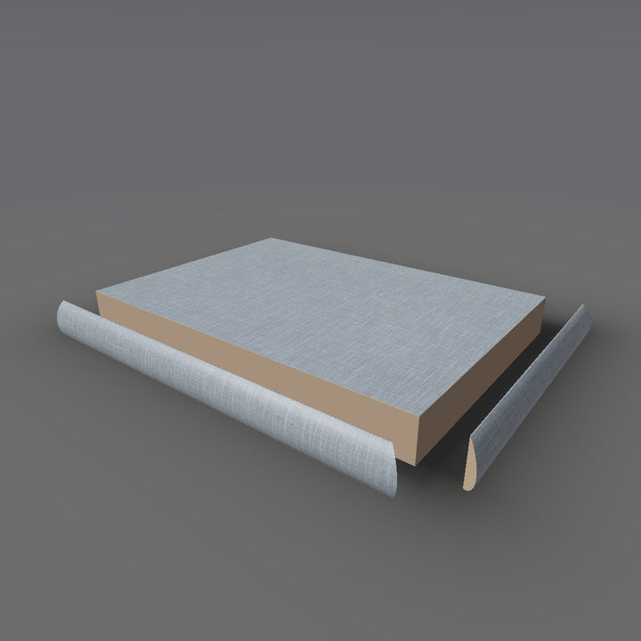 Formica 6130 exploded view - deck, bullnose trim and MDF core