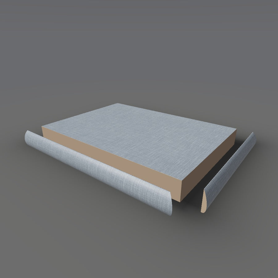 Formica 6130 exploded view - deck, bullnose trim and MDF core