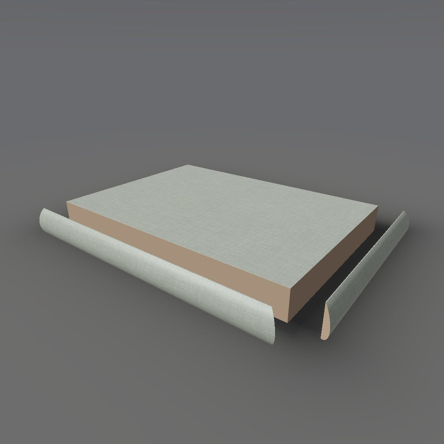 Formica 6131 exploded view - deck, bullnose trim and MDF core