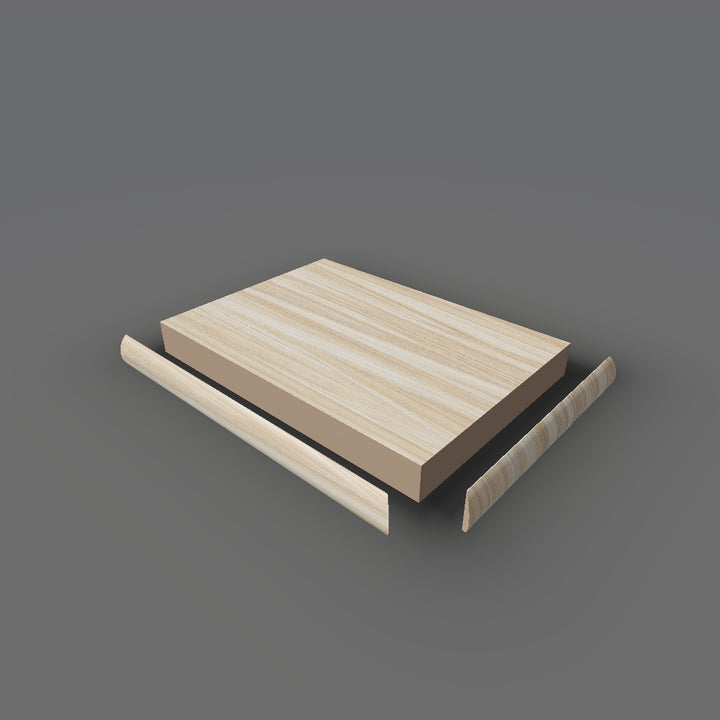 Formica 6212 exploded view - deck, bullnose trim and MDF core