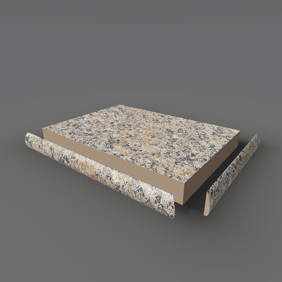 Formica 6222 exploded view - deck, bullnose trim and MDF core