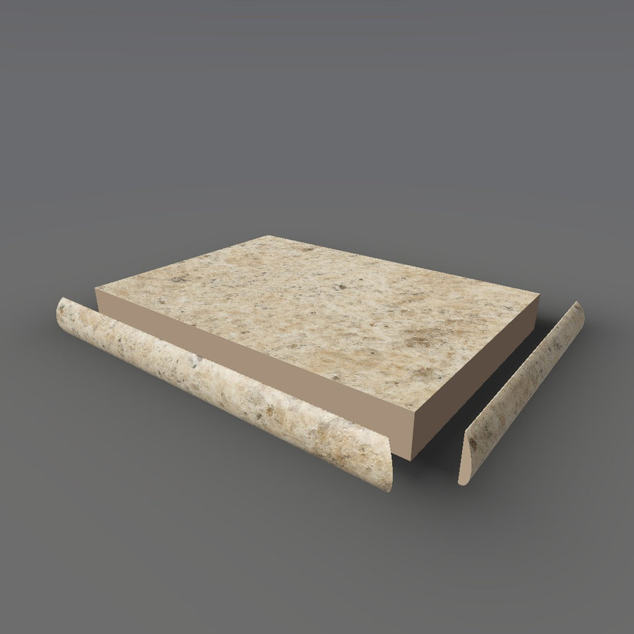 Formica 6226 exploded view - deck, bullnose trim and MDF core