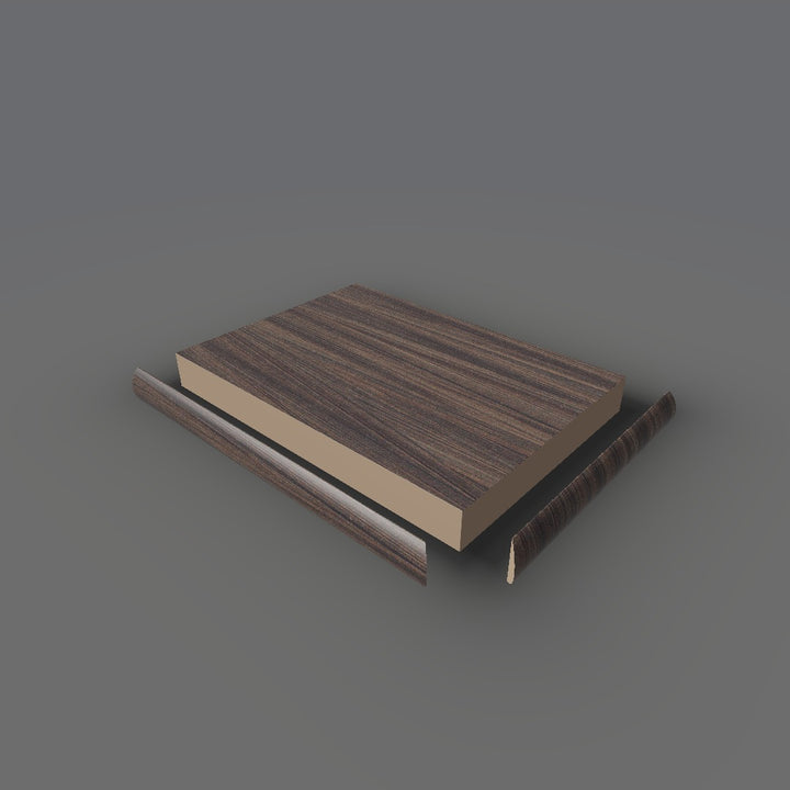 Formica 6306 exploded view - deck, bullnose trim and MDF core