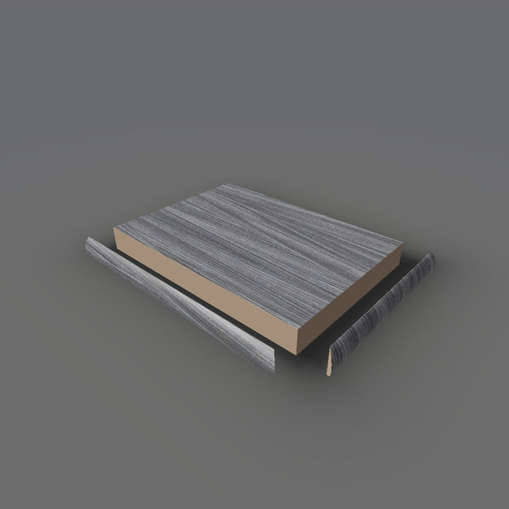 Formica 6307 exploded view - deck, bullnose trim and MDF core