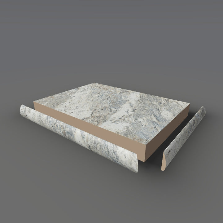 Formica 6319 exploded view - deck, bullnose trim and MDF core
