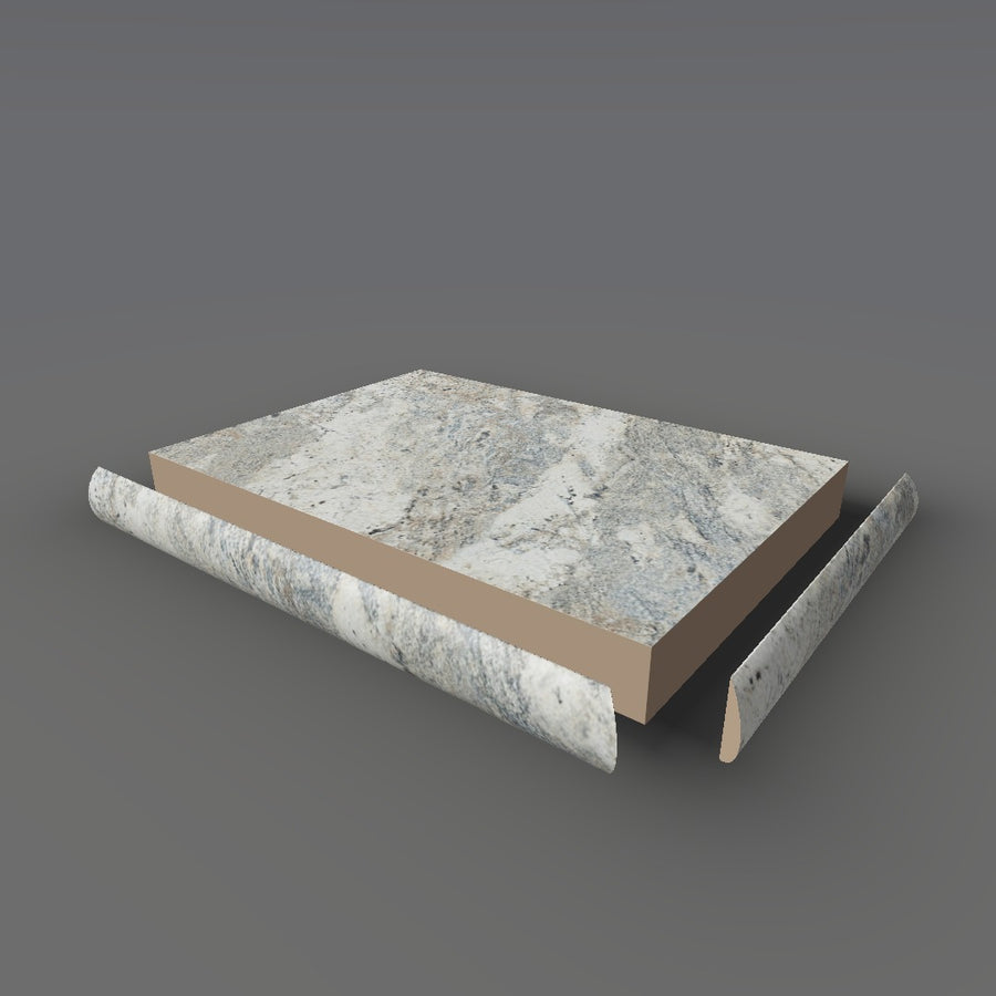 Formica 6319 exploded view - deck, bullnose trim and MDF core