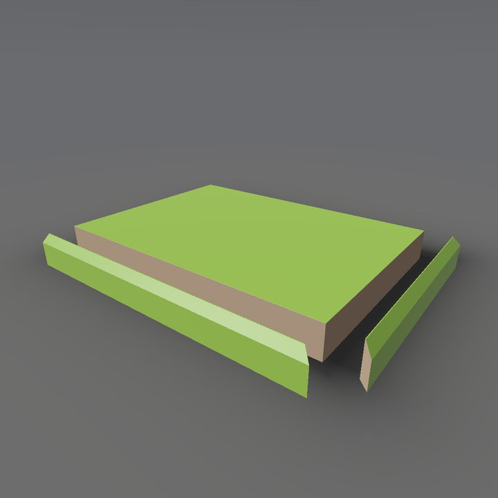 Formica 6901 exploded view - deck, bevel trim and MDF core