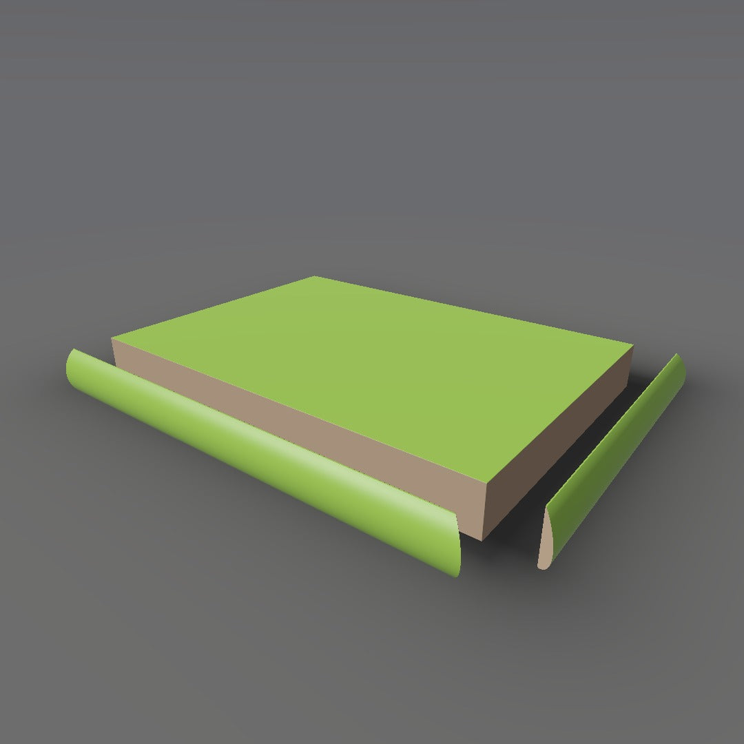 Formica 6901 exploded view - deck, bullnose trim and MDF core