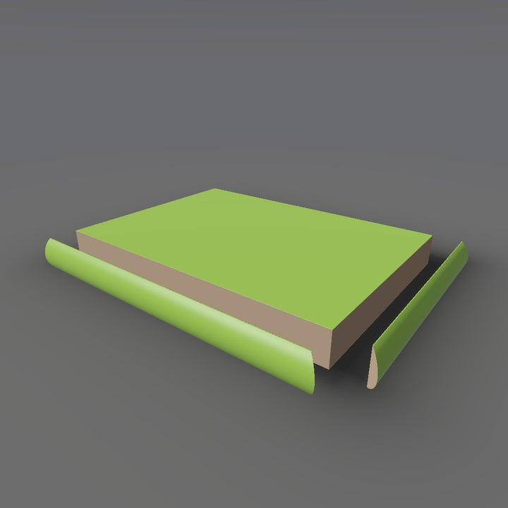 Formica 6901 exploded view - deck, bullnose trim and MDF core